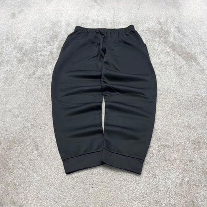 Vintage y2k Nike tracksuit bottoms black Dri-fit swoosh logo drawstring track pants