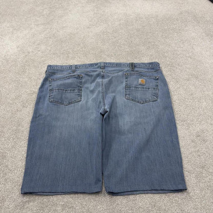 Carhartt denim shorts y2k faded blue Loose skater style work jorts