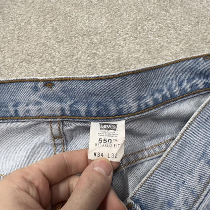Levi’s 550 relaxed jeans y2k W33L32 washed blue loose leg streetwear style pants