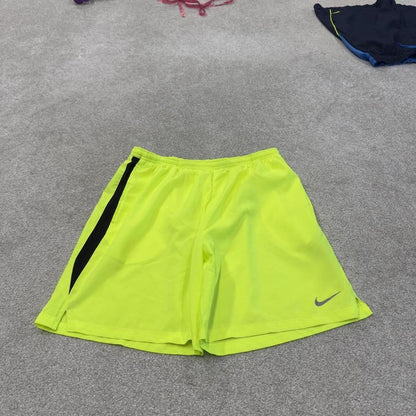 Nike sports shorts y2k loose yellow green Casual style comfy loose floaty summer gym shorts
