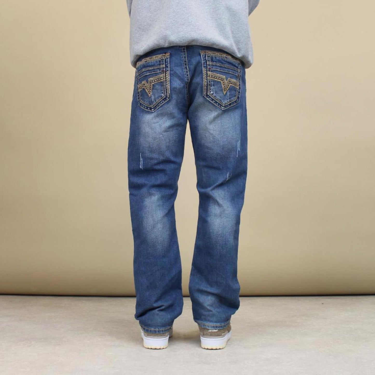 Lamasini embroidered Y2K jeans W36L30