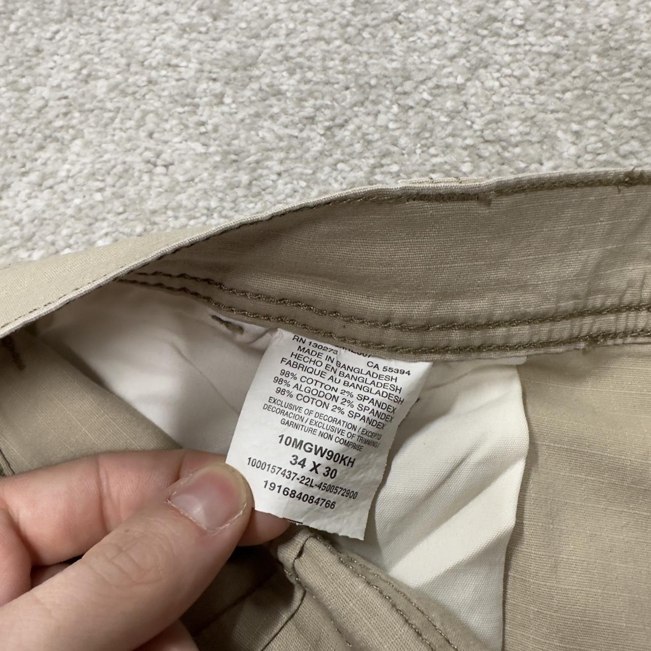 Wrangler cargo pants y2k beige W34L30 Straight leg skater work pants utility pockets