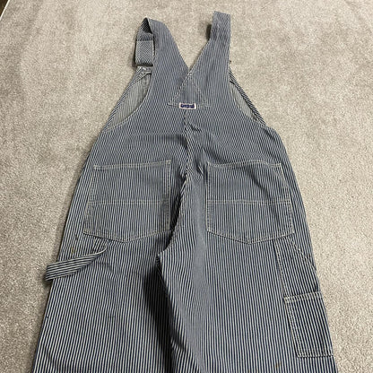 Vintage striped dungarees blue white denim overalls y2k Big Smith workwear bib & brace utility