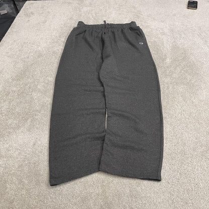 Y2K Champion baggy joggers grey wide leg Loose embroidered track pants