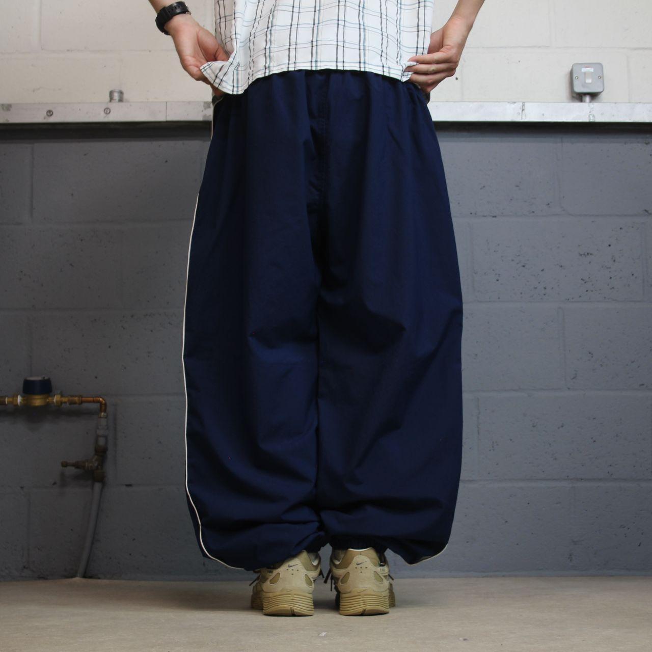 Y2K baggy Nike Team tracksuit bottoms navy XXL loose leg mesh lined track pants