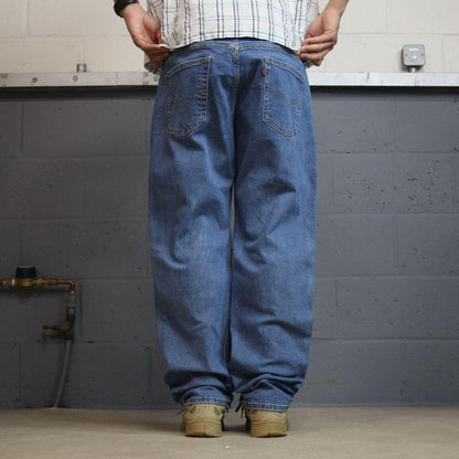 Levi’s 505 jeans y2k W40L30 blue denim straight leg red tab logo