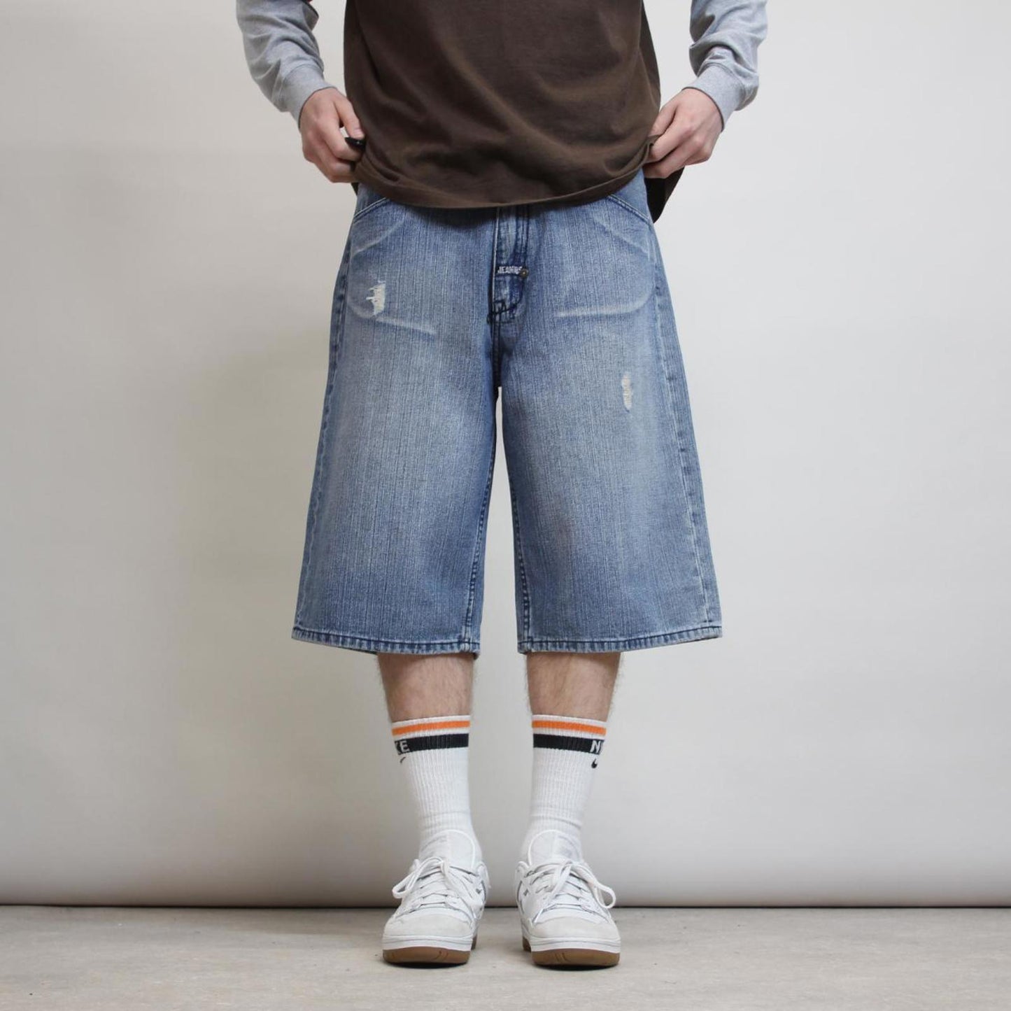 Baggy Akademiks jorts W38 loose denim Y2K print design shorts