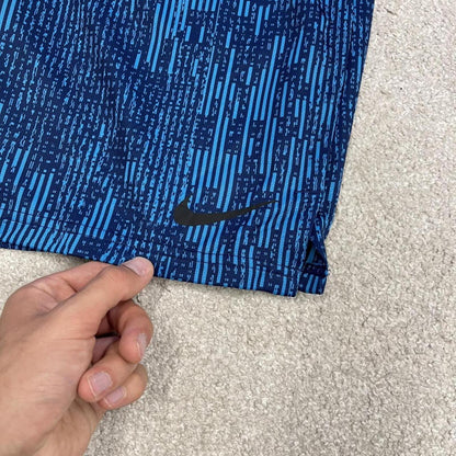 Nike sports shorts y2k patterned blue Basketball style comfy floaty summer gym shorts