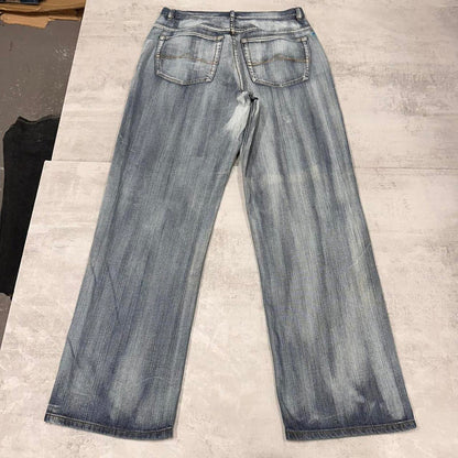 Blue Azzure baggy skate jeans W34 L34 loose denim 90s style skater jeans