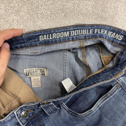 Duluth straight leg carpenter jeans y2k blue denim Ballroom Double Flex cargo pants