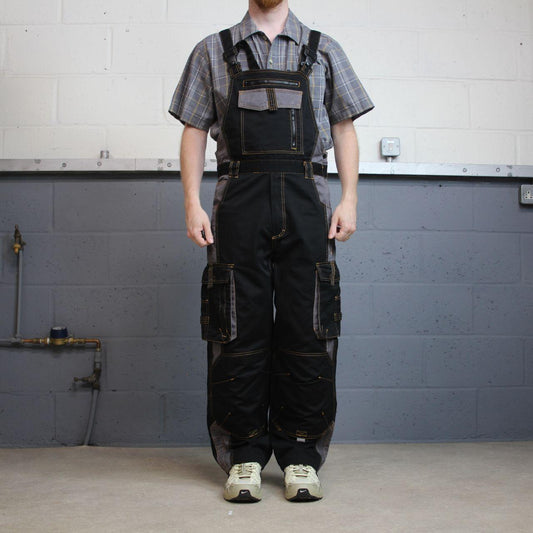 Ardon dungarees y2k workwear overalls black grey Bib & brace utility cargo pants