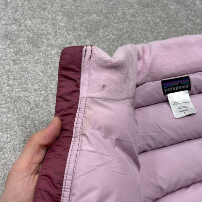 Y2K Patagonia technical puffer gilet pink Thick women's body warmer autumn
