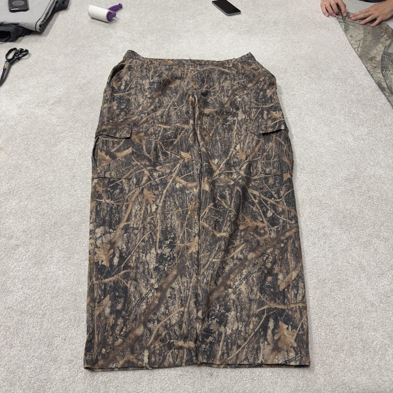 Vintage baggy camo cargo pants brown Loose leg True Timber camouflage Y2K hunting trousers