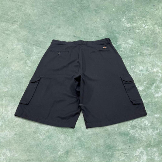 Y2k baggy Dickies cargo shorts skater style black W36 Loose wide leg fit