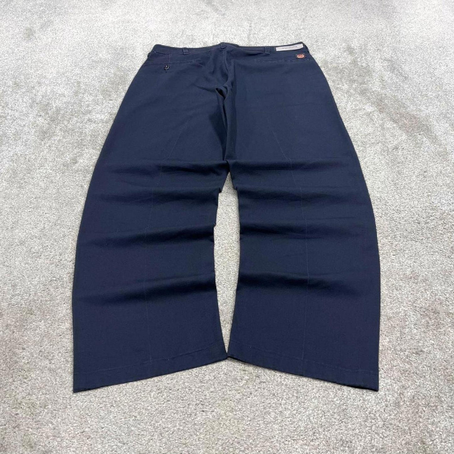 Navy Red Kap pants W34L31 loose y2k chino style skate trousers patch logo workwear