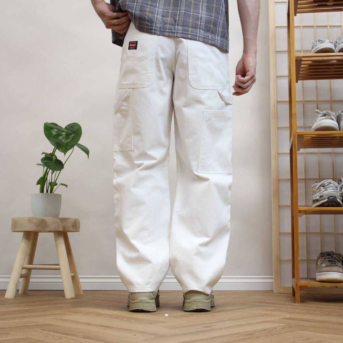 Wrangler carpenter jeans white y2k Loose straight utility workwear skate trousers
