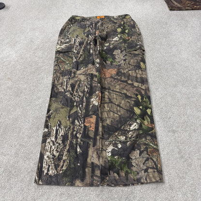 Field & stream mossy oak camo cargo pants medium khaki straight camouflage hunting utility trousers