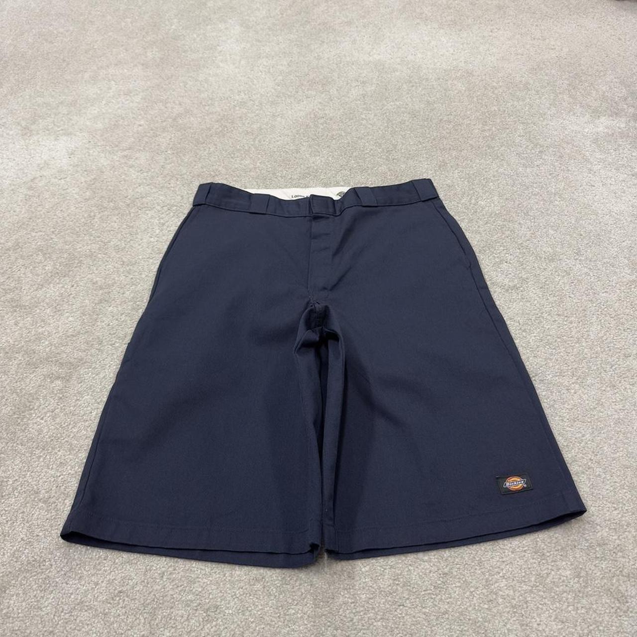 Dickies carpenter shorts long leg navy Twill chino skater style shorts loose long leg