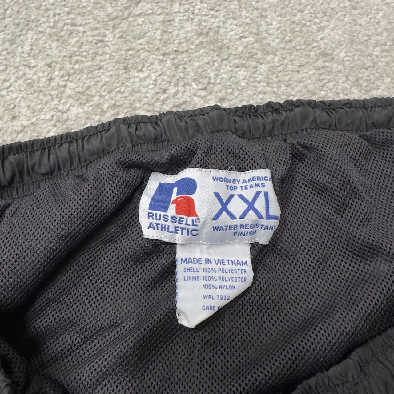 Vintage Russell Athletic baggy tracksuit bottoms black XXL wide leg mesh lined track pants