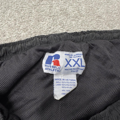 Vintage Russell Athletic baggy tracksuit bottoms black XXL wide leg mesh lined track pants