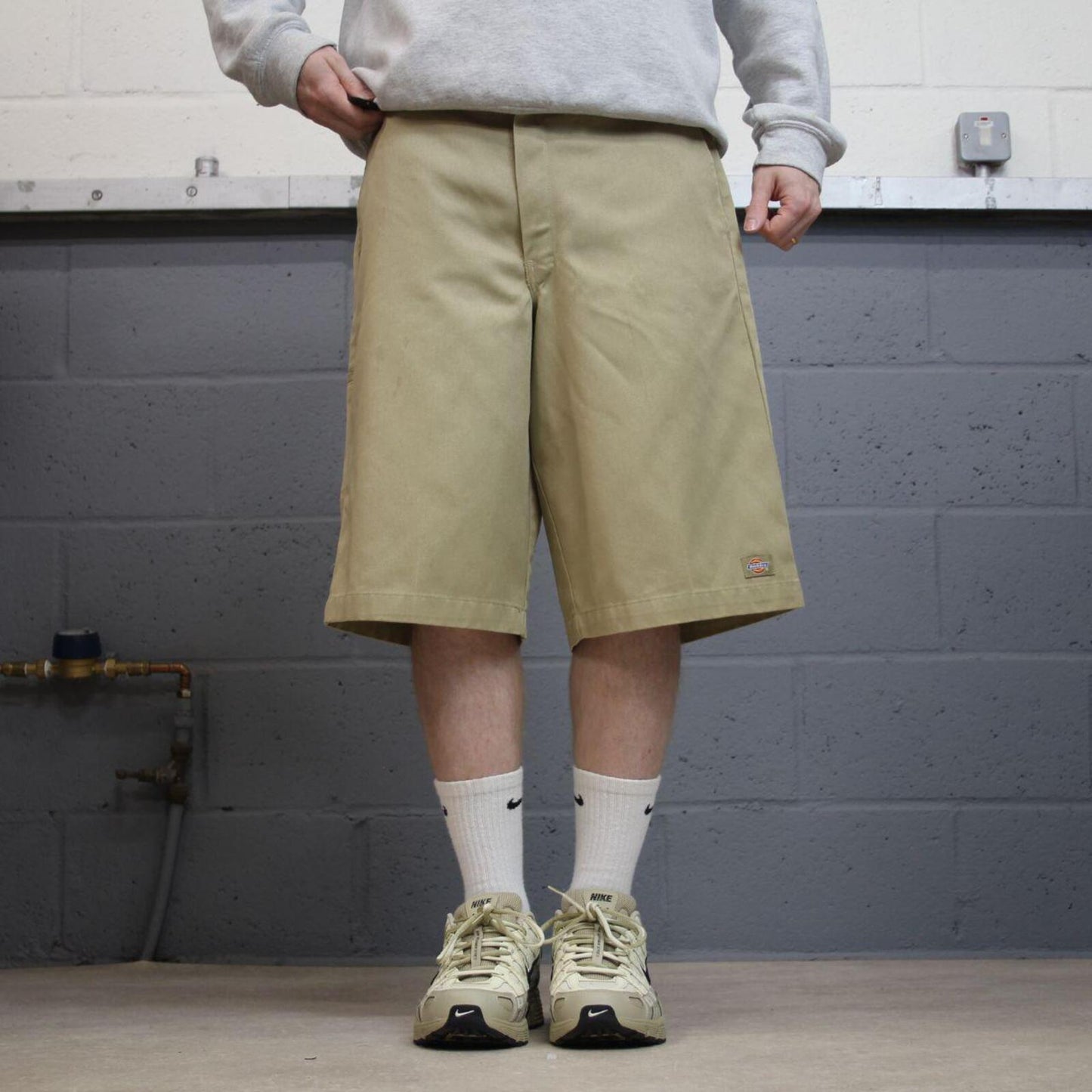 Dickies baggy carpenter shorts khaki Twill chino skater style shorts wide long leg