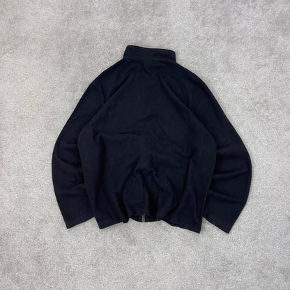 Black North Face technical fleece XL full zip up y2k 00s style autumn wear