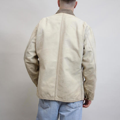 Vintage Carhartt Michigan jacket XXL blanket lined canvas chore coat distressed
