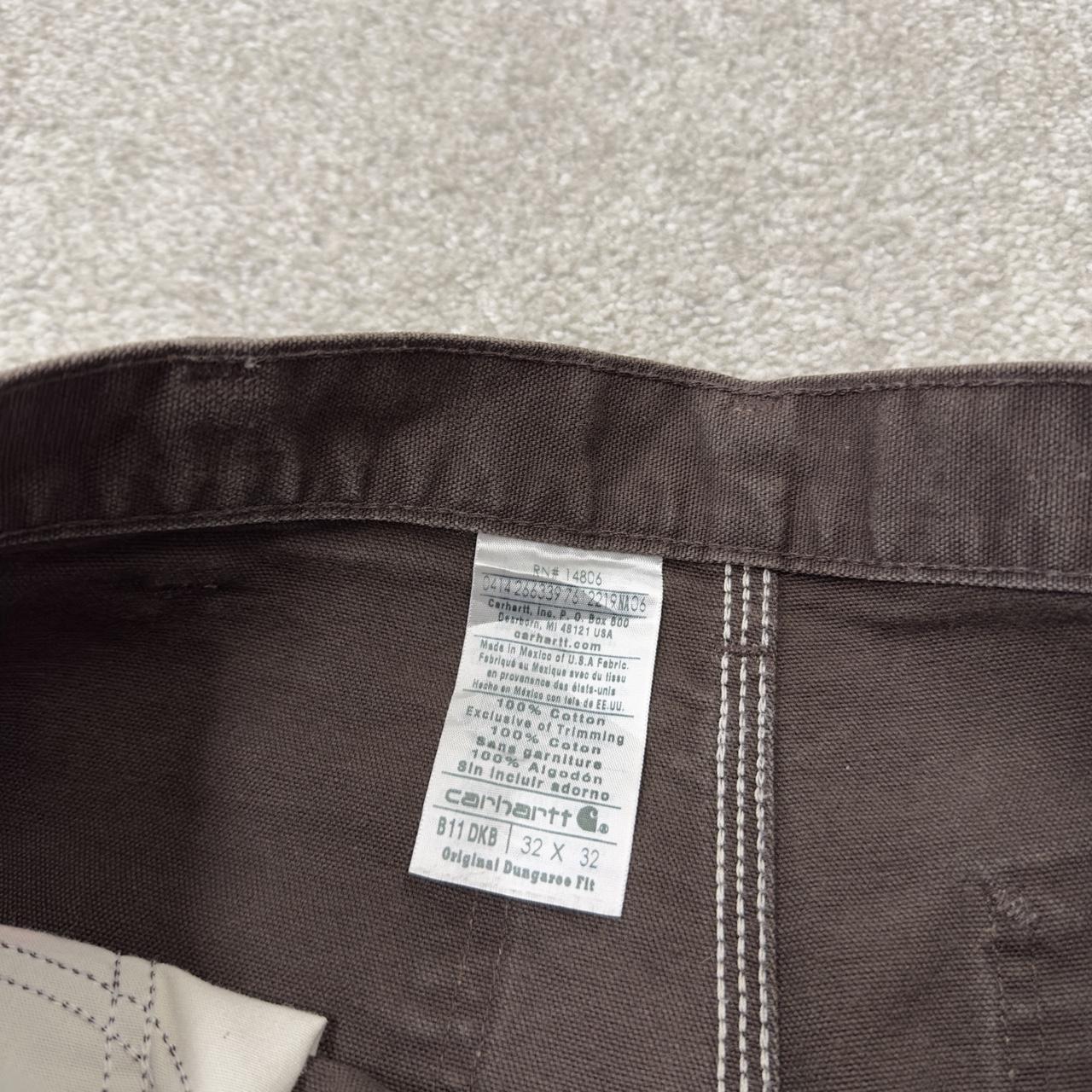Brown baggy vintage Carhartt carpenter jeans y2k Loose leg canvas skater style workwear