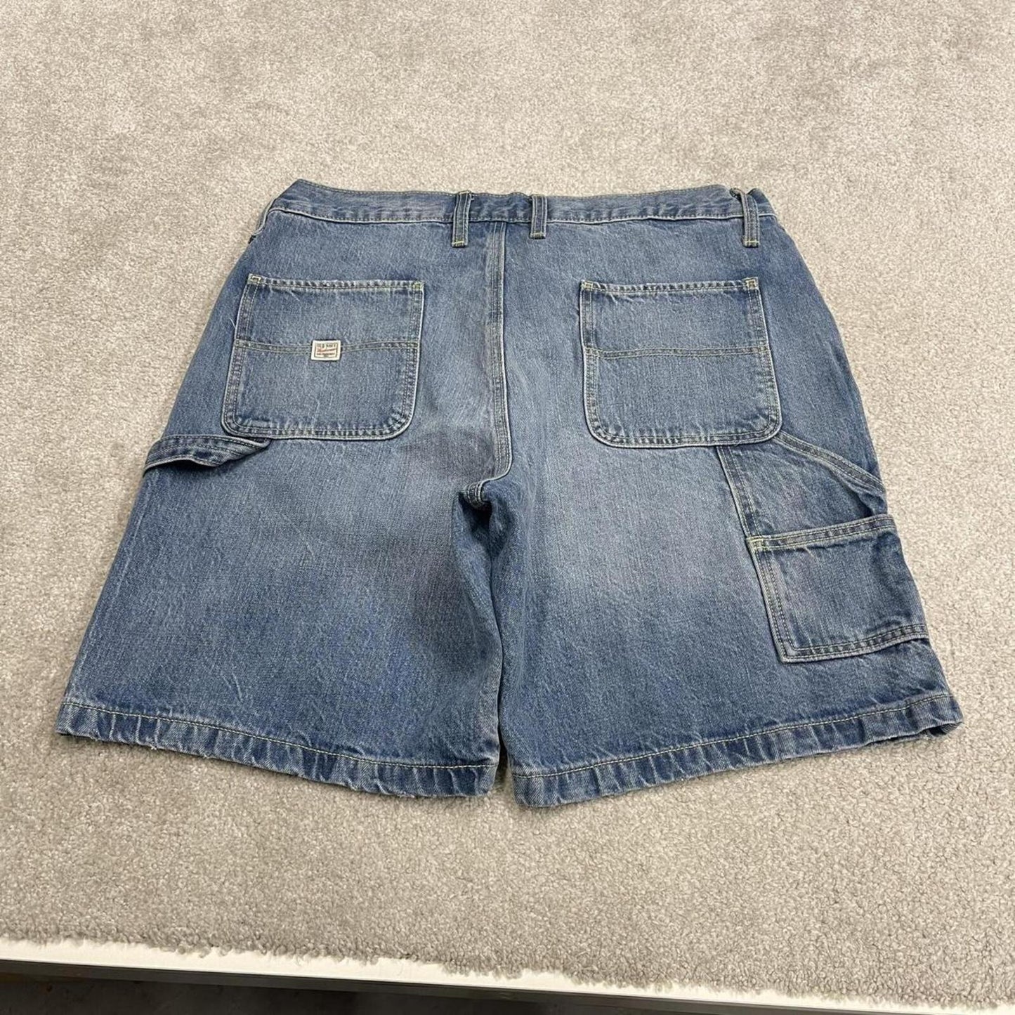 Baggy denim carpenter shorts cargo blue Old Navy skater style surf jorts
