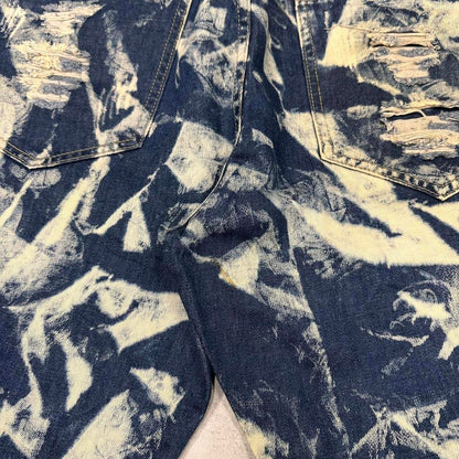 Acid wash Blue Just no logo jean shorts W38