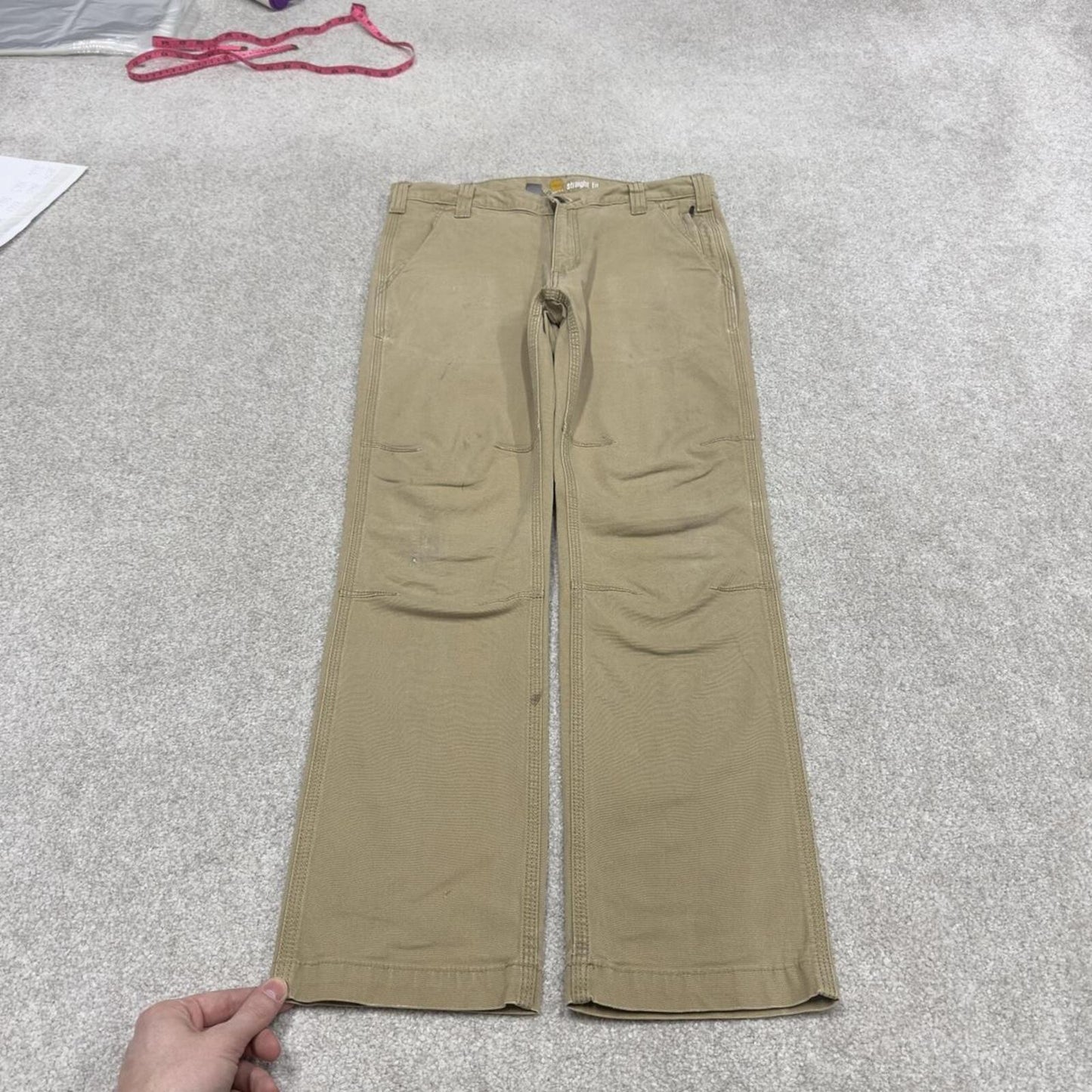 Carhartt workwear pants beige Straight fit Y2K skate style work pants