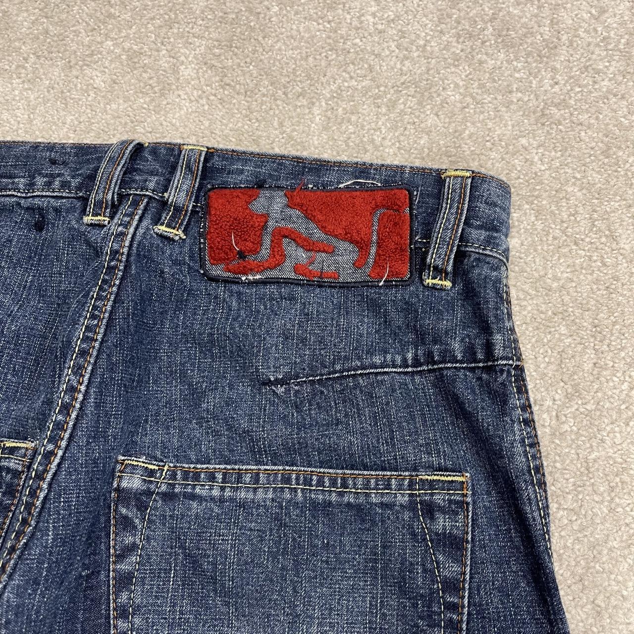 Y2K baggy embroidered jeans wide leg blue denim DrunkNMonkey loose carpenter jeans