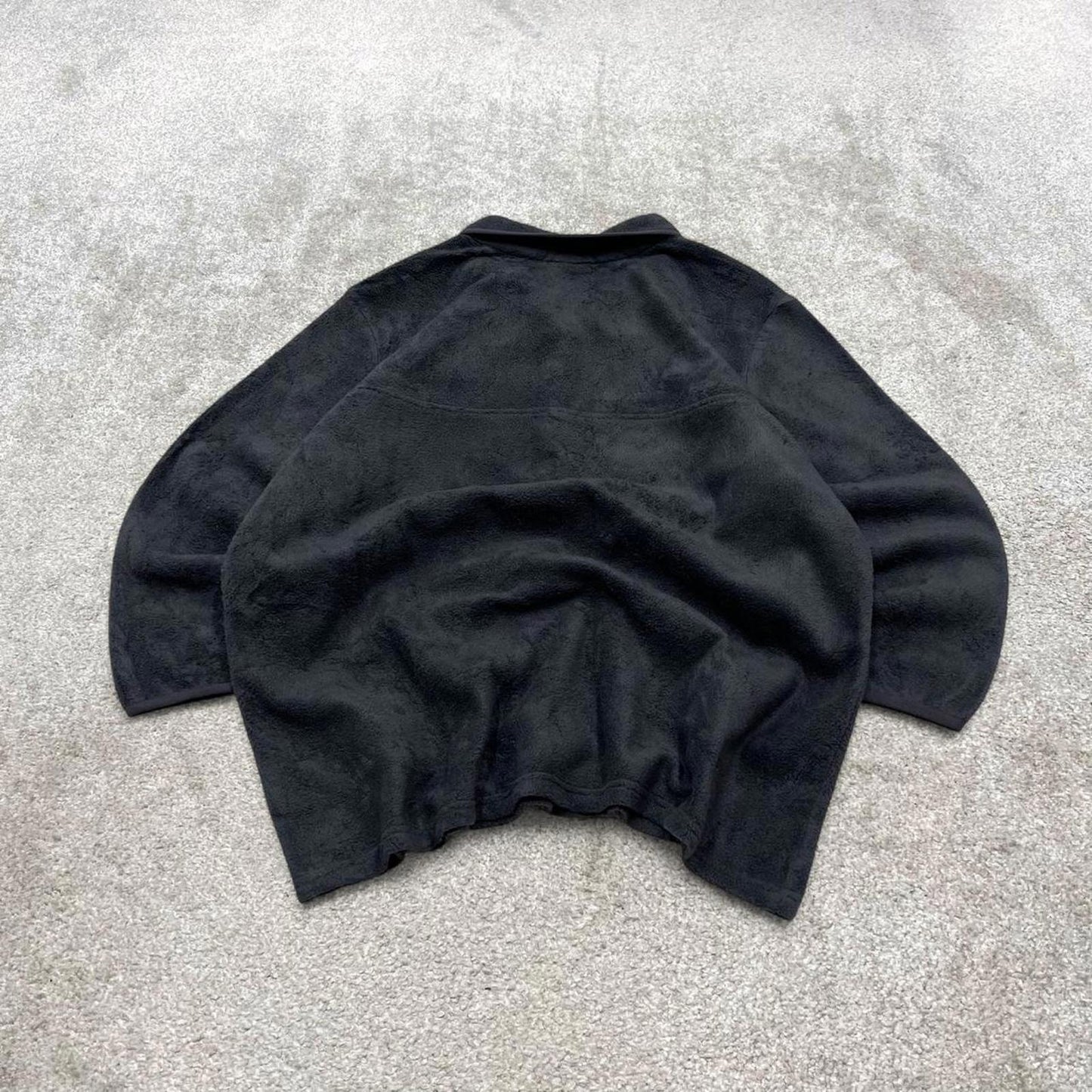 00s Columbia technical fleece XXL women's black snap t y2k style autumn adjustable waist