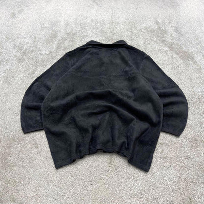 00s Columbia technical fleece XXL women's black snap t y2k style autumn adjustable waist
