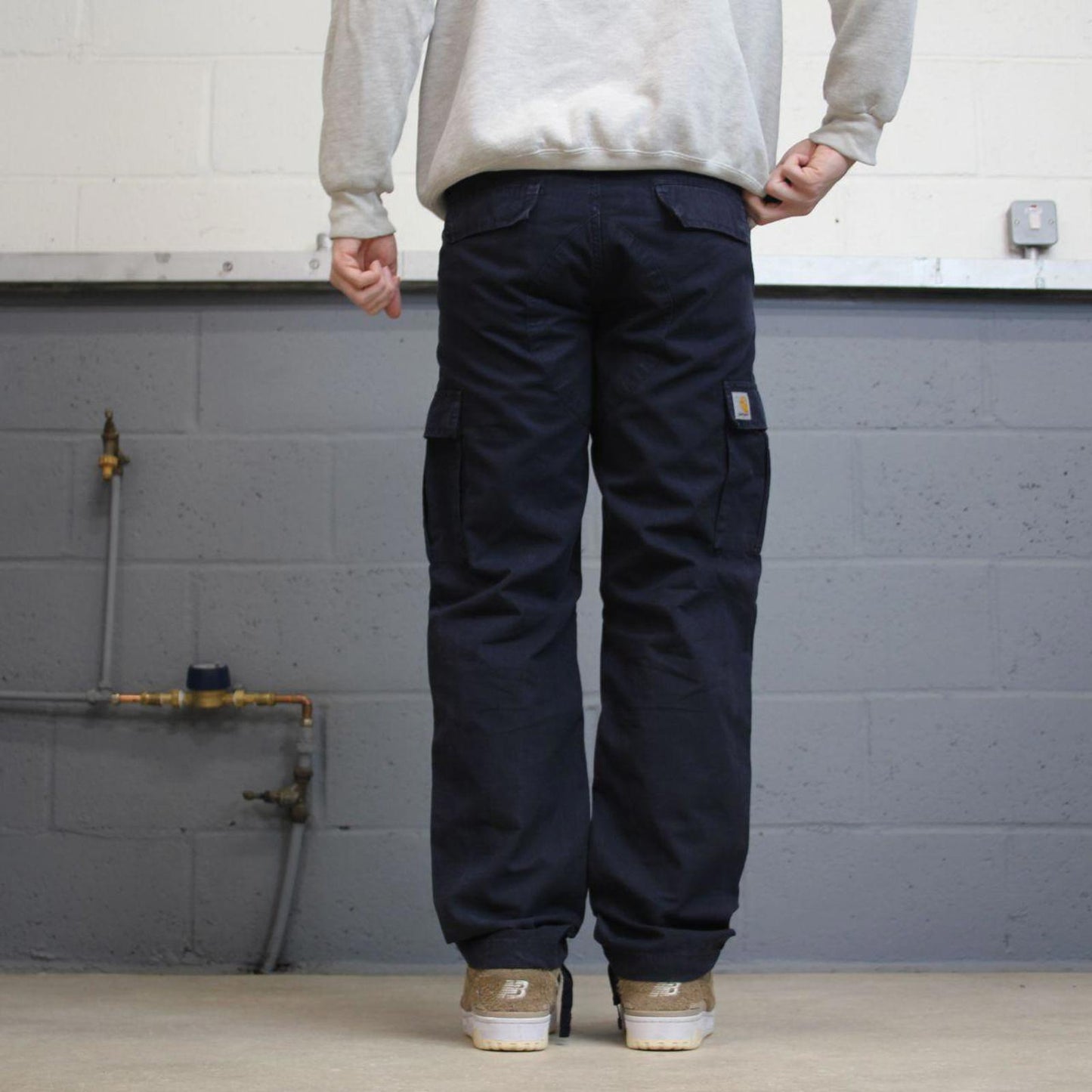 Carhartt WIP Aviation cargo pants W30L30 Mens navy relaxed 00s y2k style cargos trousers