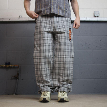 Dickies checkered pants loose grey W34L32 Regular fit chino skate style check trousers