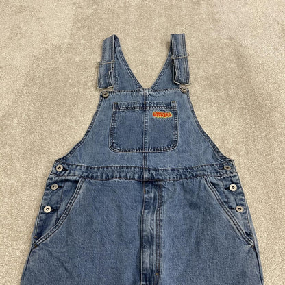 Empyre baggy denim dungarees y2k blue overalls Loose embroidered dungarees adjustable straps