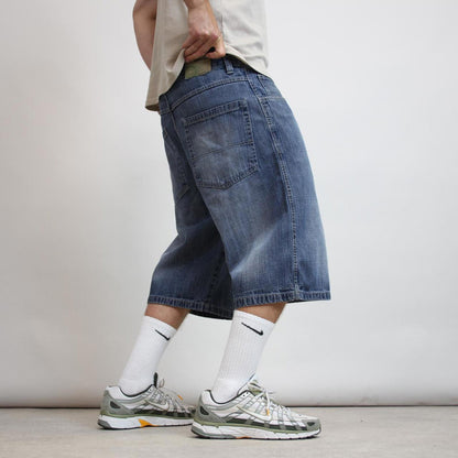 Baggy Dodeca skate jorts W36 wide leg denim 90s style skater shorts