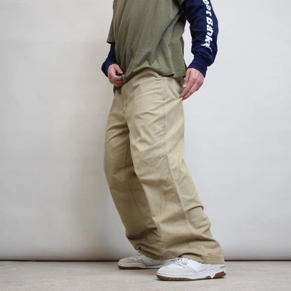 Carhartt carpenter trousers W40L32 beige sand relaxed fit 90s workwear skate style cargo pants