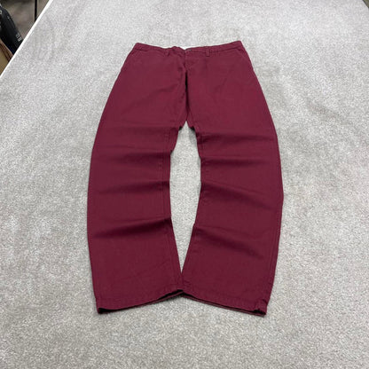 00s Carhartt WIP chino pants W29L32 maroon 90s skater style straight work trousers utility