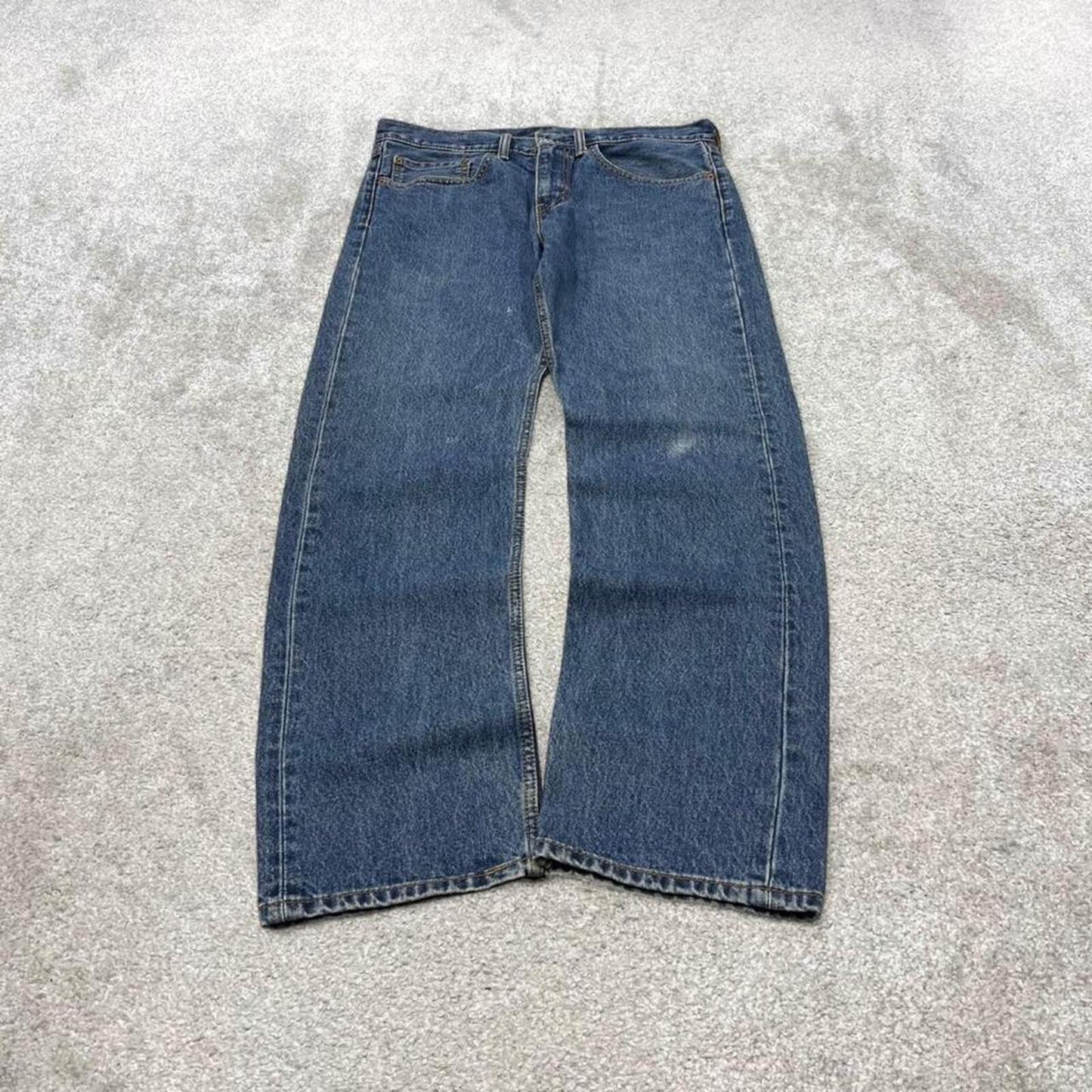 Y2k Levi's 505 jeans blue Straight leg denim pants red tab logo