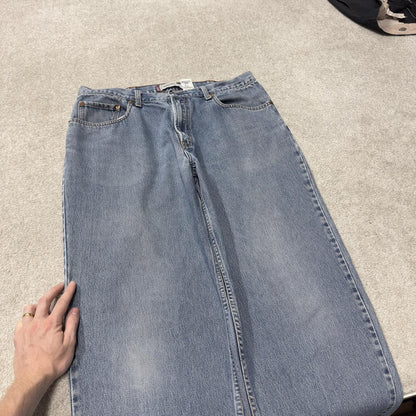 Levi’s baggy jeans 560 comfort fit y2k blue Wide leg 100% cotton skater style pants red tab logo