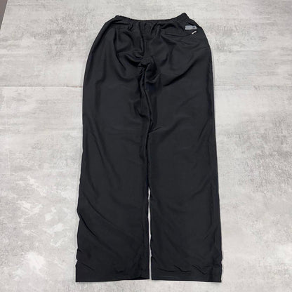 Black Adidas Trackies L y2k loose floaty leg fleece lined joggers