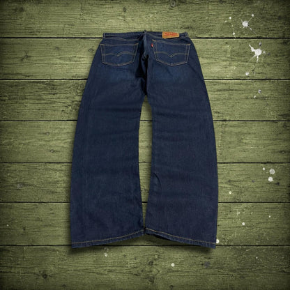 Levi's 505 straight fit jeans y2k blue Regular straight leg denim pants red tab logo