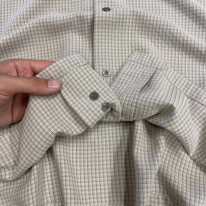 Columbia checkered short sleeve shirt boxy beige Y2K surf style check shirt summer festival