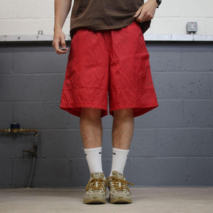 Loose Nike swim shorts y2k red Mesh lined comfy loose floaty summer gym