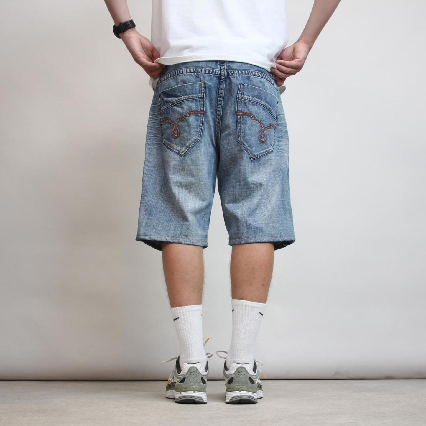 Embroidered Ecko denim shorts W38