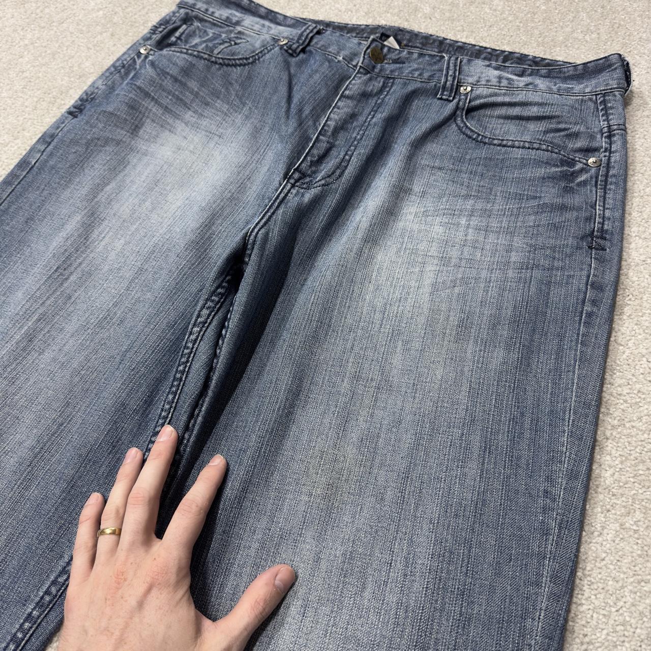 Ecko Unltd y2k embroidered jeans W38L33 blue Loose fit skater surf style jeans