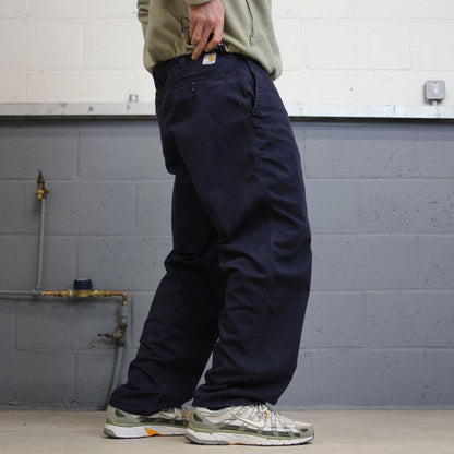 Y2K vintage Carhartt pants navy Loose leg skate style workwear pants