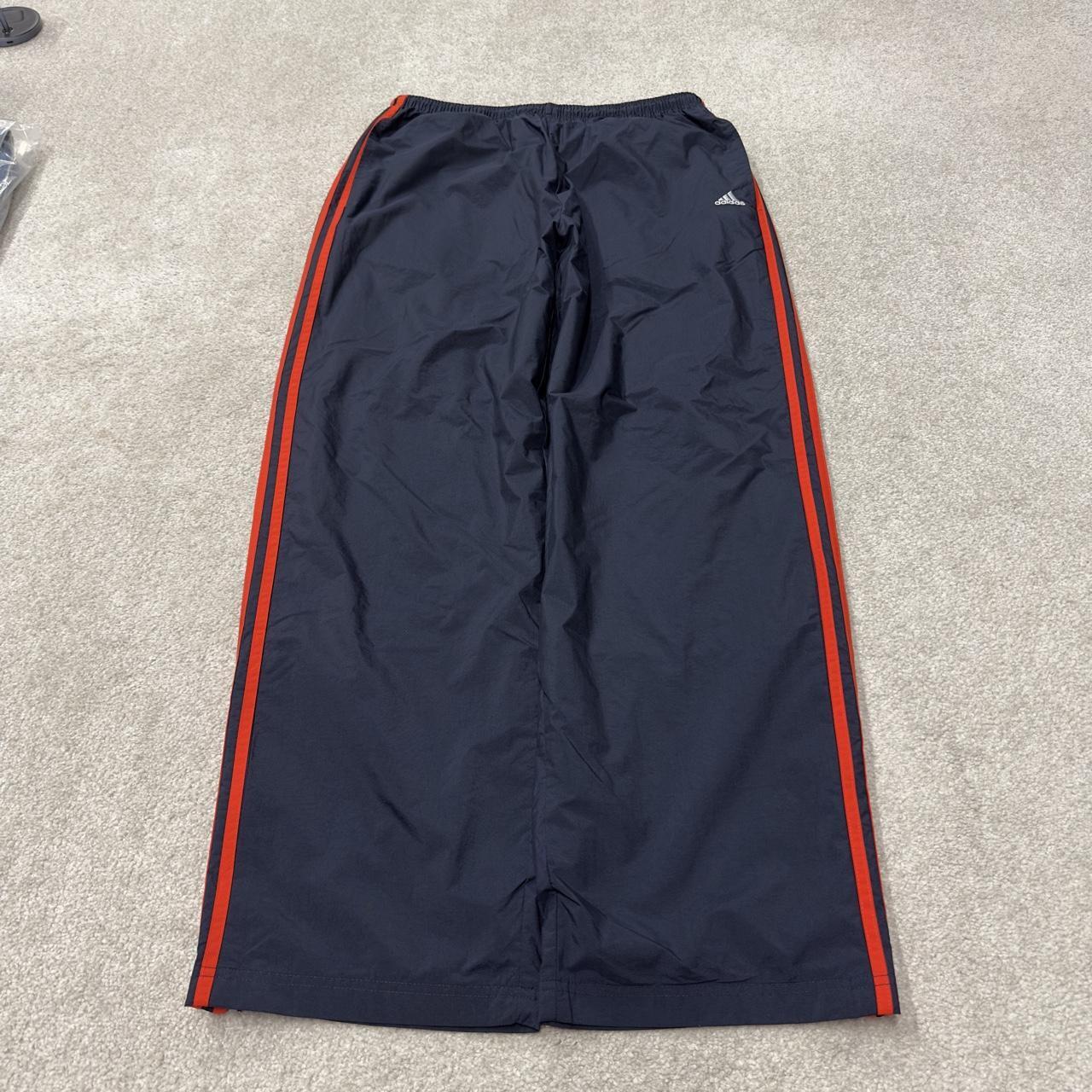 Baggy Y2K Adidas tracksuit bottoms navy XL Embroidered side stripe track pants
